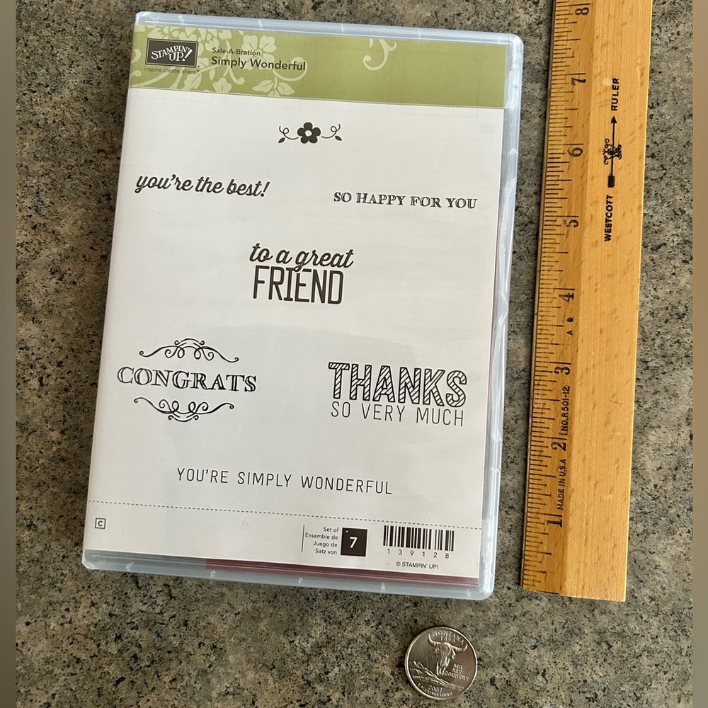 🌼 Rare Retired [Stampin’ Up] Sale-a-bration Simply Wonderful Stamp Set, EUC